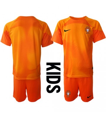 Lacne Dětský Futbalové dres Portugalsko Brankarsky  MS 2022 Krátky Rukáv - Preč (+ trenírky)